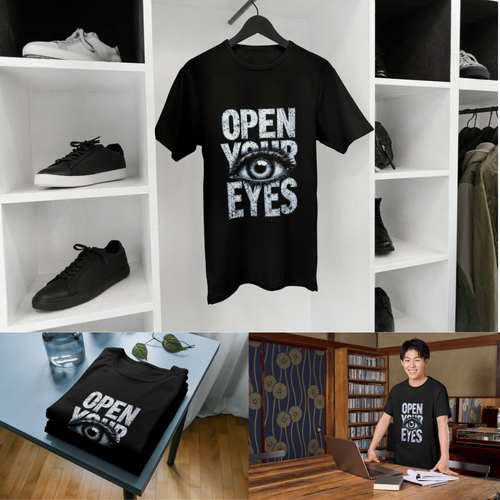 ABRE LOS OJOS - Camiseta negra